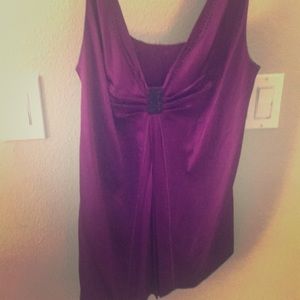 Sleeveless Purple Satin Top